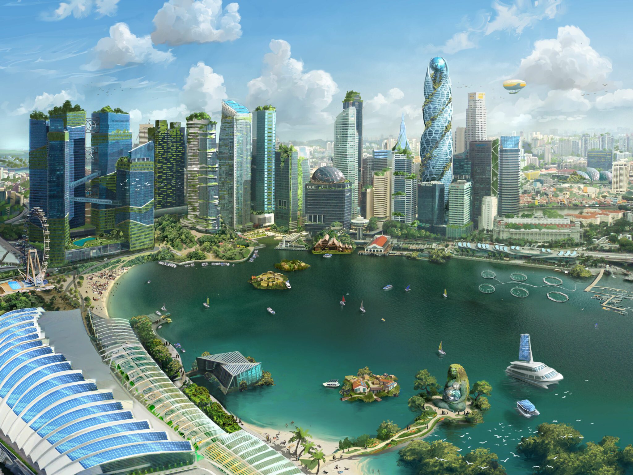 Singapur Utopia 2048 by Aerroscape